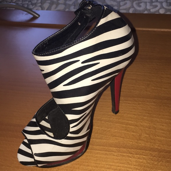Animal print ankle boots open toe. - Picture 2 of 4